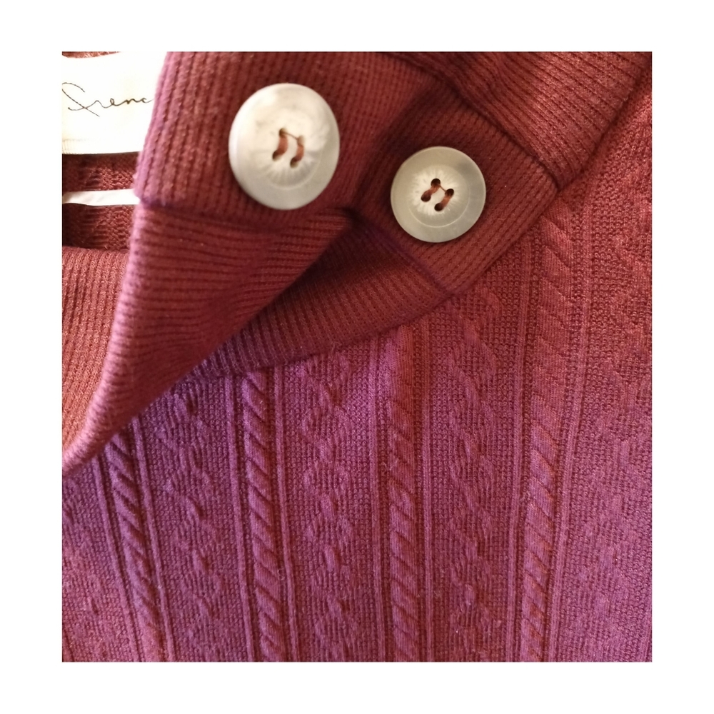 French Laundry‎ High Low Burgundy Cowl Neck Sweater - Picture 3 of 6